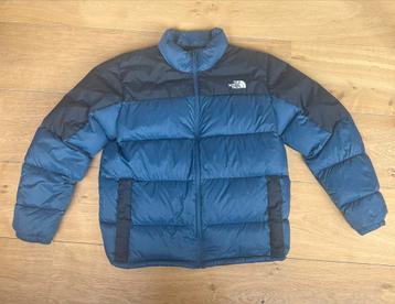 North Face Retro Nuptse Puffer Jas XL - Zwart/Blauw beschikbaar voor biedingen