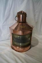 Scheepslamp, koper messing glas, Antiek en Kunst, Ophalen of Verzenden