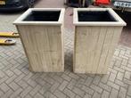 Steigerhout Bloembakken Emst | Steigerhouten bloembakken, Tuin en Terras, Tuin, Minder dan 60 cm, Vierkant, Nieuw