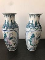 2 Chinese vazen bloemen en vogels, Antiek en Kunst, Ophalen of Verzenden