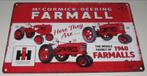 TRACTOR : Metalen Bord - McCORMICK - DEERING - FARMALL, Verzenden, Nieuw, Reclamebord