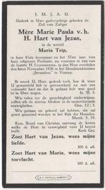 zr. Maria Cath. Trip 1845 Amsterdam + 1926 Venray, 81 jaar, Verzamelen, Bidprentjes en Rouwkaarten, Verzenden