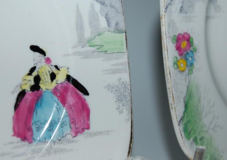 Cope of Stroke Wellington:  Twee handbeschilderde bordjess, Antiek en Kunst, Antiek | Porselein, Ophalen of Verzenden