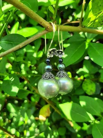 Oorbellen Dorette shellparel-zoetwaterparel-swarovski goud beschikbaar voor biedingen