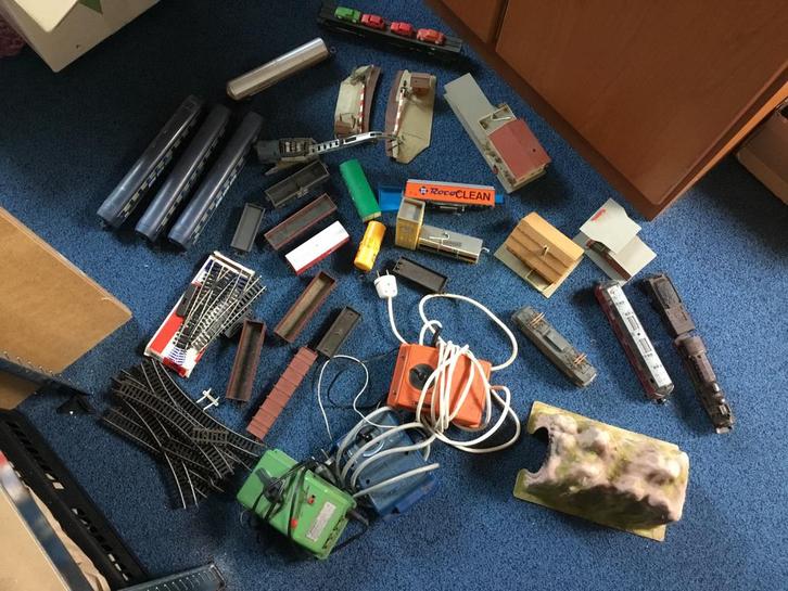 Treinbaan met Transformator, Treinstellen & Rails, Hobby en Vrije tijd, Modeltreinen | H0, Gebruikt, Treinset, Gelijkstroom of Wisselstroom