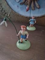 Zeer oud bloemen kindje jongetje witte bloem KWO Ertsgebergt, Heikant 21 Kaatsheuvel, Belle Vieille Brocante, Ophalen of Verzenden