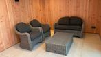 Tuinset, twee stoelen en tweezits bank, Tuin en Terras, Ophalen, 4 zitplaatsen, Gebruikt, Wicker