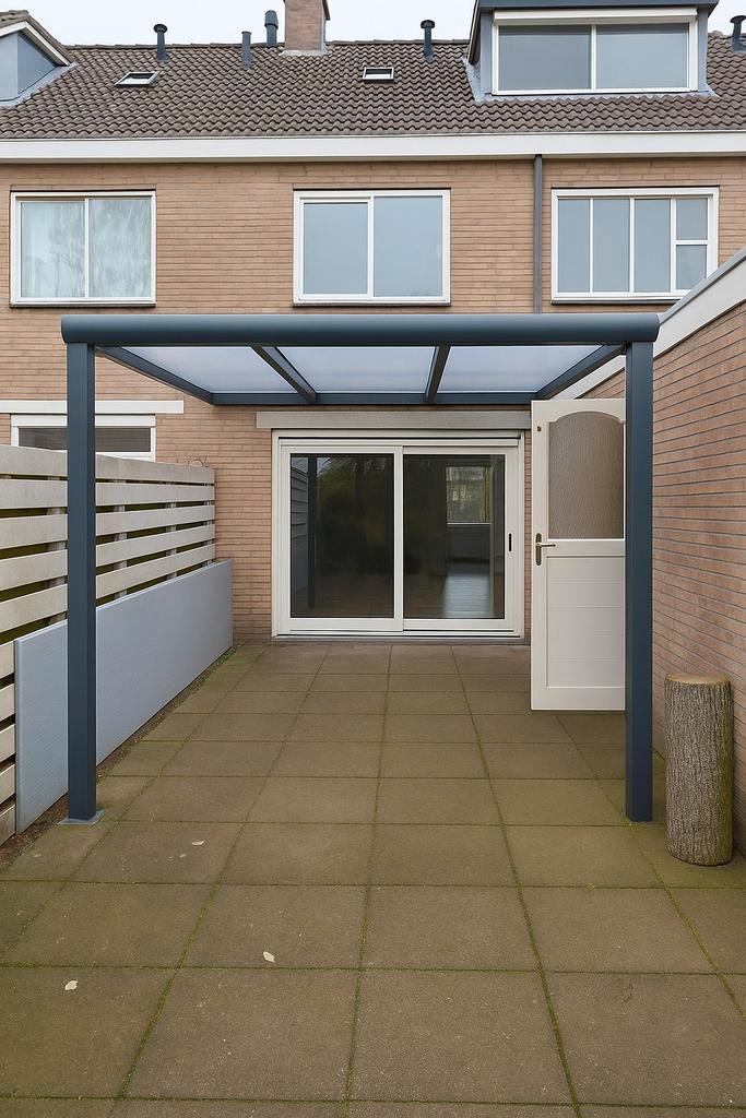 Moderne terrasoverkapping antraciet 3.06x4m zelf demonteren., Tuin en Terras, Overkappingen, Zo goed als nieuw, Veranda, Ophalen
