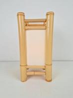 Vintage Bamboe Canvas Lamp boho, N, Vintage boho, Stof, Ophalen of Verzenden