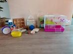 Hamsterkooi met toebehoren, Dieren en Toebehoren, Kooi, Gebruikt, Minder dan 75 cm, Hamster