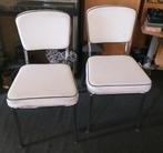2 Bel Air stoelen fifties sixties jaren, Huis en Inrichting, Twee, Bel Air Amerikaanse style stoelen retro vintage, Gebruikt, Leer