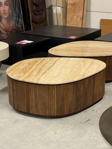 Organische salon tafel japandi stijl (nieuw) 100x80cm  beschikbaar voor biedingen