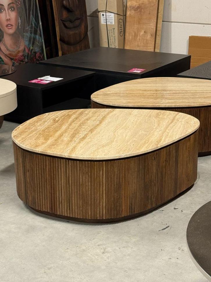 Organische salon tafel japandi stijl (nieuw) 100x80cm, Huis en Inrichting, Tafels | Salontafels, Nieuw, Minder dan 50 cm, 50 tot 100 cm