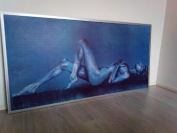 Jurgen Schmitz, Kunstdruck " Blue Nights". "Die Blaue Frau" beschikbaar voor biedingen
