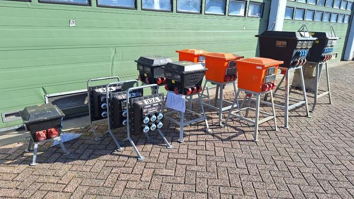 9 x bouwstroomkast bouwpaddestoel stroomkast 32A 63 A 125 A, Doe-het-zelf en Verbouw, Elektra en Kabels, Gebruikt, Overige typen