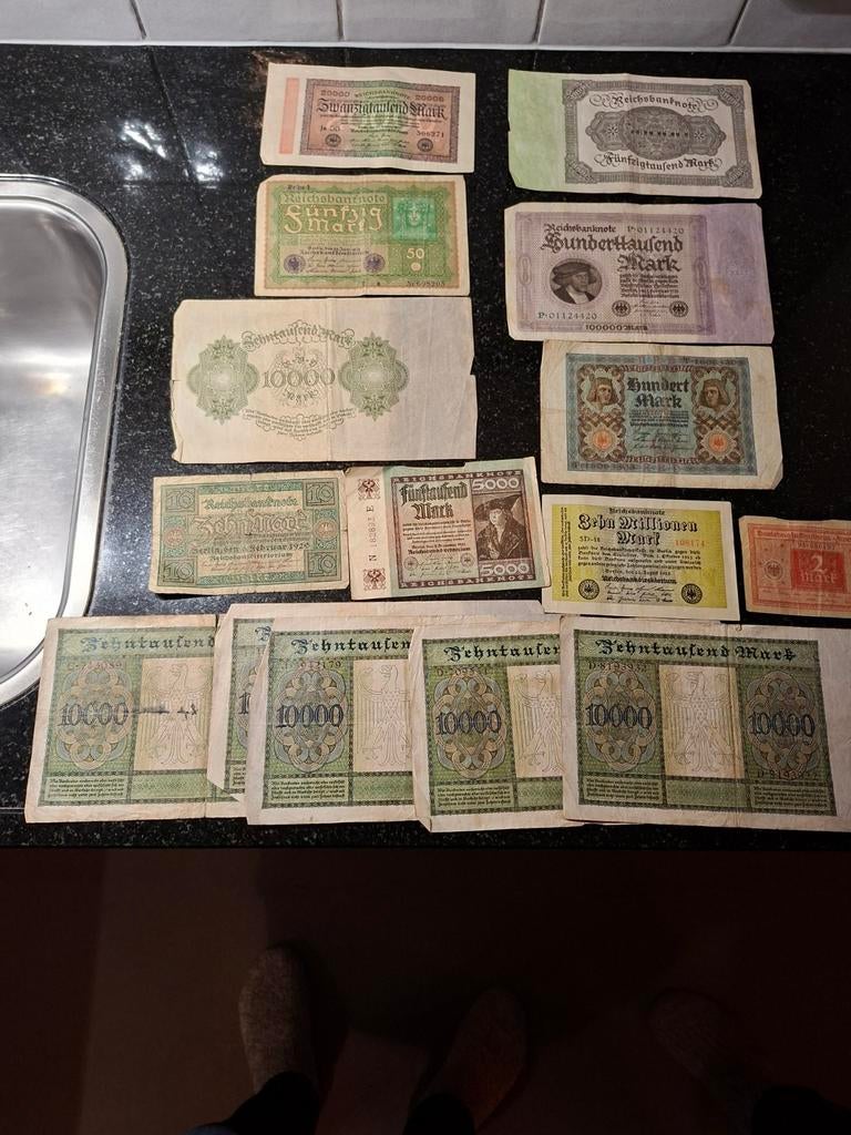 Oude Duitse bankbiljetten, Ophalen, Buitenland, Bankbiljetten