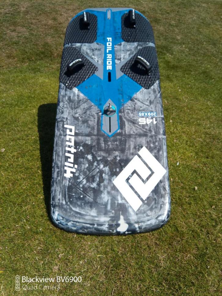 Patrik foil ride 145 - Duotone F-Pace cam complete set, Watersport en Boten, Windsurfen, Gebruikt, Complete set, Minder dan 250 cm
