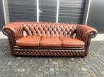 Chesterfield bank cognac, Huis en Inrichting, Banken | Bankstellen, 150 tot 200 cm, Minder dan 75 cm, Rechte bank, Gebruikt