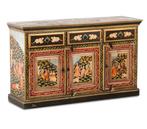 Krishna handgeschilderde dresoir indiase/oosterse kast, Huis en Inrichting, Kasten | Dressoirs, Ophalen of Verzenden, Zo goed als nieuw