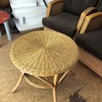 Rieten Tuinstoelen met Tafeltje, Ophalen, Gebruikt, Overige materialen