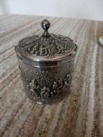 Verzilverd Theebusje Douwe Egberts Jaren '60 NIEUW !!!, Antiek en Kunst, Antiek | Goud en Zilver, Ophalen of Verzenden, Zilver