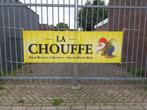 La Chouffe Spandoek Oud Model, Ophalen, Zo goed als nieuw, Reclamebord, Plaat of Schild, Duvel