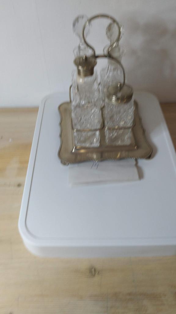 peper en zout stel kristal, Antiek en Kunst, Curiosa en Brocante, Ophalen of Verzenden