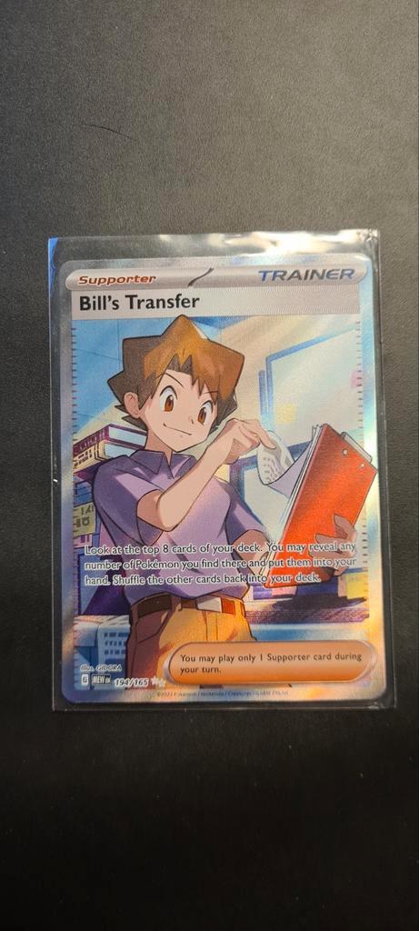 Bill's transfer 194/165 151, Hobby en Vrije tijd, Verzamelkaartspellen | Pokémon, Zo goed als nieuw, Sleeves of Kaarthoesjes, Ophalen of Verzenden