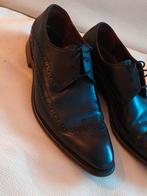 Floris van Bommel zwart leren herenschoenen maat 7,5 / 41, Zwart, Floris van Bommel, Ophalen of Verzenden, Zo goed als nieuw