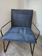 Blauwe fauteuil, Ophalen, Zo goed als nieuw, Minder dan 75 cm, 50 tot 75 cm