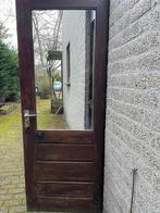 hardhouten buitendeur van Padoek hardhout 212 x 82 cm, Ophalen, Gebruikt, 80 tot 100 cm, Buitendeur