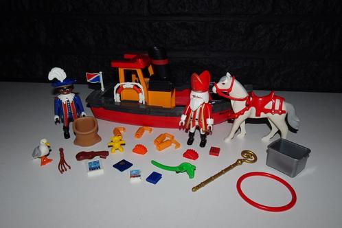 01 - Sinterklaas stoomboot met Piet en Amerigo 5206, Kinderen en Baby's, Speelgoed | Playmobil, Gebruikt, Ophalen of Verzenden