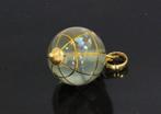 Globe wereldbol 18k gouden ketting hanger handgemaakt unisex, Voordeelsieraden, Verzenden, Zo goed als nieuw, Info@voordeelsieraden.nl
