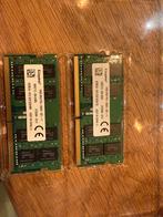 Kingston 2 x 16gb ddr4 sodimm 2666 mhz, Computers en Software, RAM geheugen, DDR4, Ophalen of Verzenden, Zo goed als nieuw, Laptop
