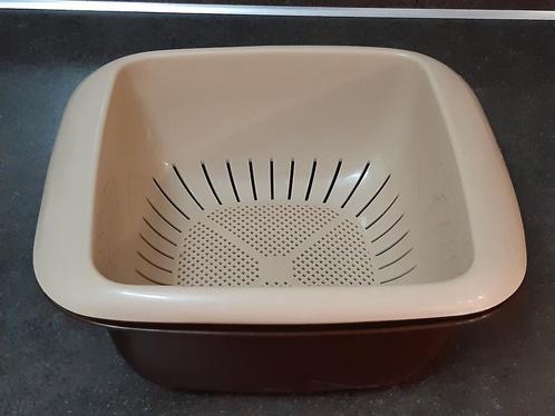Vintage vergiet + uitlek bak bruin Sulo SL 2000, Huis en Inrichting, Keuken | Keukenbenodigdheden, Ophalen of Verzenden