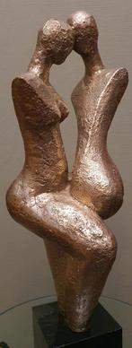 Man vrouw kunst object sculptuur brons door kunstenaar uniek, Ophalen of Verzenden