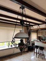 Hangende antieke olielampen met bloemen, Ophalen, Gebruikt, Glas, 75 cm of meer