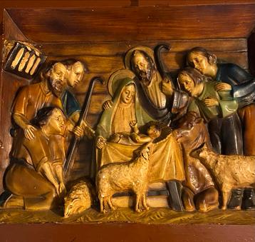 Art Deco Kersttableau met Herdertje beschikbaar voor biedingen