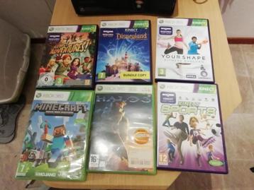 Xbox360 Slim + kinect + 6 games zonder controller beschikbaar voor biedingen