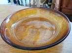 Amberkleurige glazen schaal - enkel ophalen, Antiek en Kunst, Ophalen