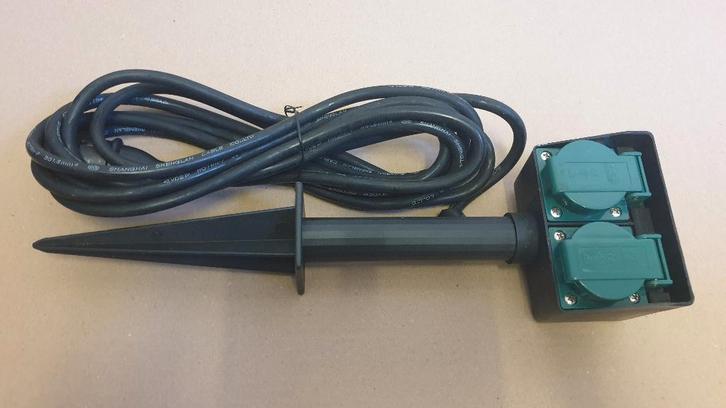 Dubbele tuincontactdoos - NIEUW!!!, Tuin en Terras, Buitenverlichting, Nieuw, Overige typen, Kunststof, 250 watt of meer, Netvoeding