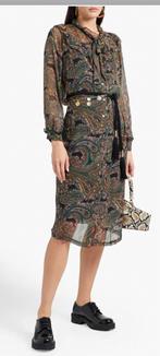 Antik Batik Zijden Jurk Mt 38, Overige kleuren, Ophalen of Verzenden, Zo goed als nieuw, Onder de knie