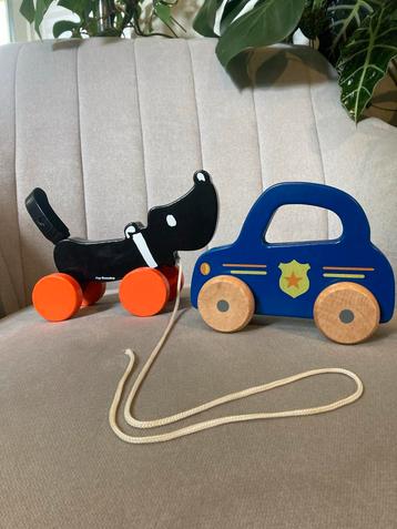 Houten speelgoed Takkie & Politieauto beschikbaar voor biedingen