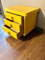 Ikea Mammut: vintage geel ladekastje, MDF met 3 lades., Huis en Inrichting, Ophalen, Overige materialen, Gebruikt, 50 tot 100 cm