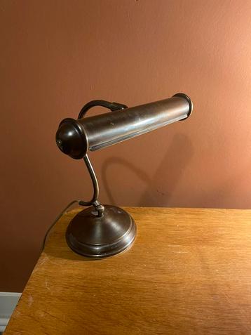 Prachtige vintage pianolamp / notarislamp beschikbaar voor biedingen