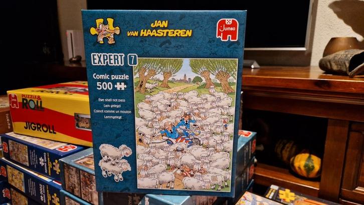 Jan van Haasteren expert 7 lamgelegd 500 stukjes, Hobby en Vrije tijd, Denksport en Puzzels, Zo goed als nieuw, 500 t/m 1500 stukjes