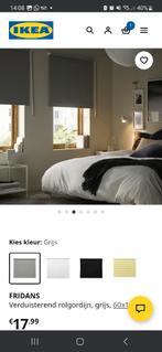 Ikea Fridans verduisterend rolgordijn, Ophalen, 50 tot 100 cm, Zo goed als nieuw, Grijs
