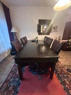 Oud Hollandse Tafel met Stoelen, Gebruikt, 100 tot 150 cm, Eikenhout, Ophalen of Verzenden