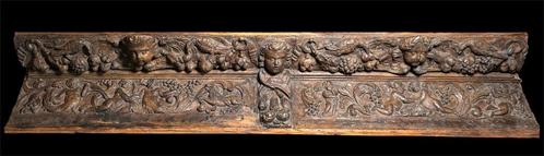 Antiek 17e eeuws snijwerk/ornament/wandpaneel/koof/sierlijst, Antiek en Kunst, Antiek | Woonaccessoires, Ophalen