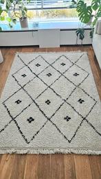 Vloerkleed Veramin Crème/Zwart Bloem 160x230, Ophalen, Gebruikt, 150 tot 200 cm, Crème
